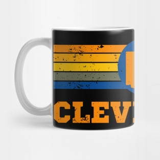 Cleveland State Of Ohio Silhouette Vintage Mug